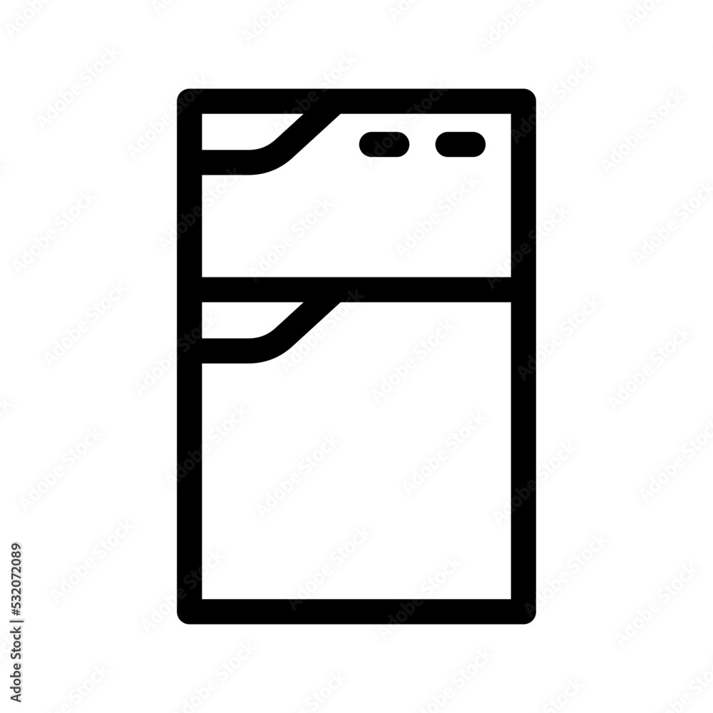 Fridge Icon Vector Symbol Design Illustration Fridge Icon Vector Symbol Design Illustration