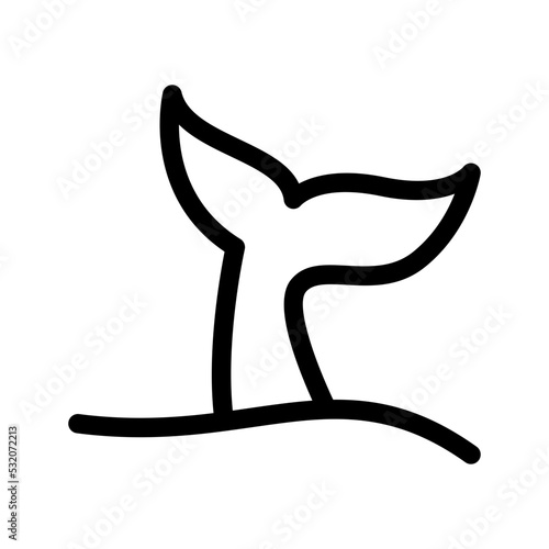 Whale Tail Icon Vector Symbol Design Illustration