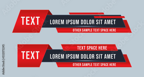 Editable modern lower third banner Header title set template design for Video headline title news headline | news report | news channel | display banner | news media
