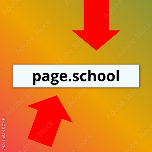 .school: The url for a page with a .school top level domain photo