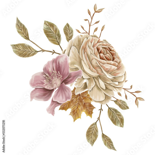hand drawn flowers PNG Clipart illustration