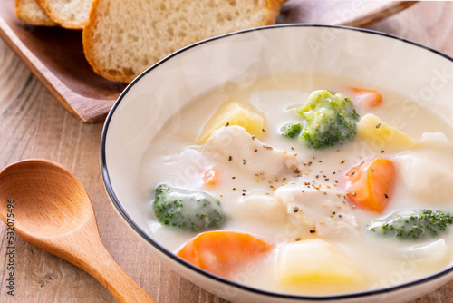 Papier peint 美味しそうなチキンクリームシチュー