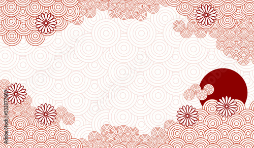 Background vector design with japanese style decorative