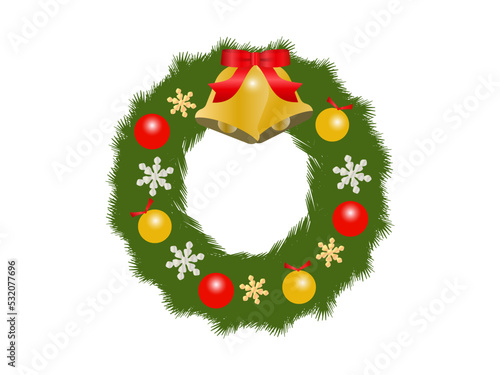 クリスマスリース　イラスト