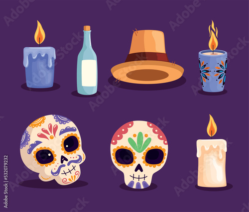 dia de los muertos icons