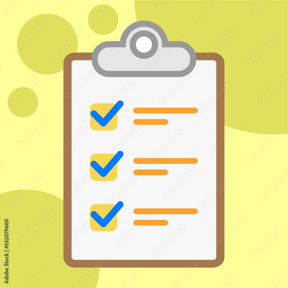 Illustration Vector Graphic of list, checklist icon Illustration Vector Graphic of list, checklist icon