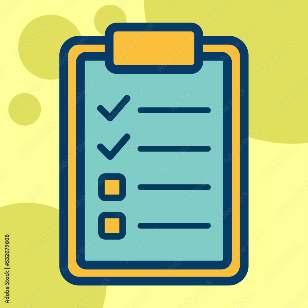 Illustration Vector Graphic of list, checklist icon Illustration Vector Graphic of list, checklist icon