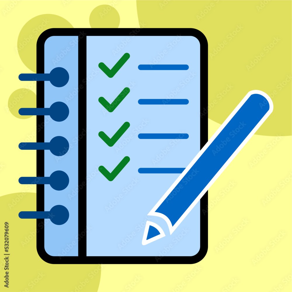 Illustration Vector Graphic of list, checklist icon Illustration Vector Graphic of list, checklist icon