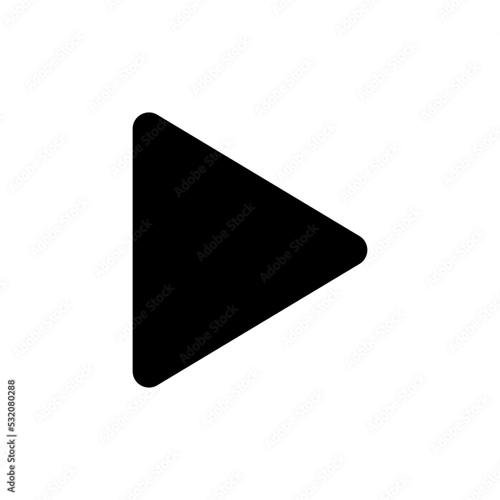 Graphic flat play button icon for your design and website Graphic flat play button icon for your design and website