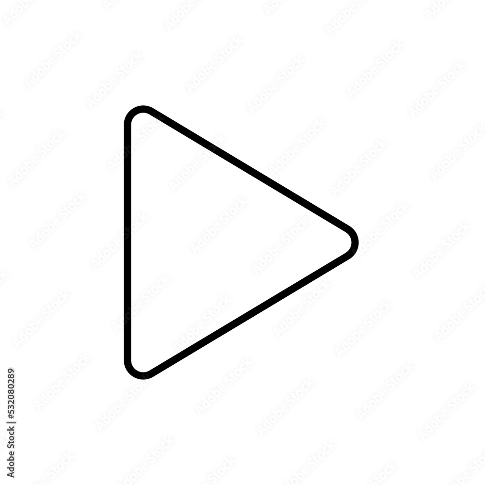 Graphic flat play button icon for your design and website Graphic flat play button icon for your design and website