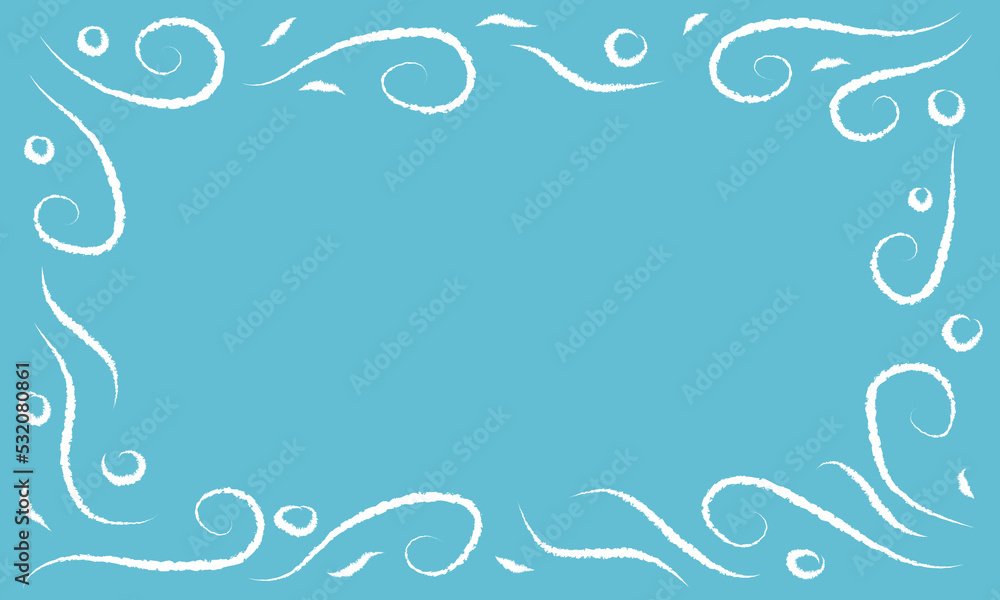 Blue winter background with frosty patterns around the perimeter. vector illustration Blue winter background with frosty patterns around the perimeter. vector illustration