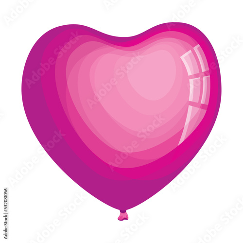 heart fucshia balloon helium