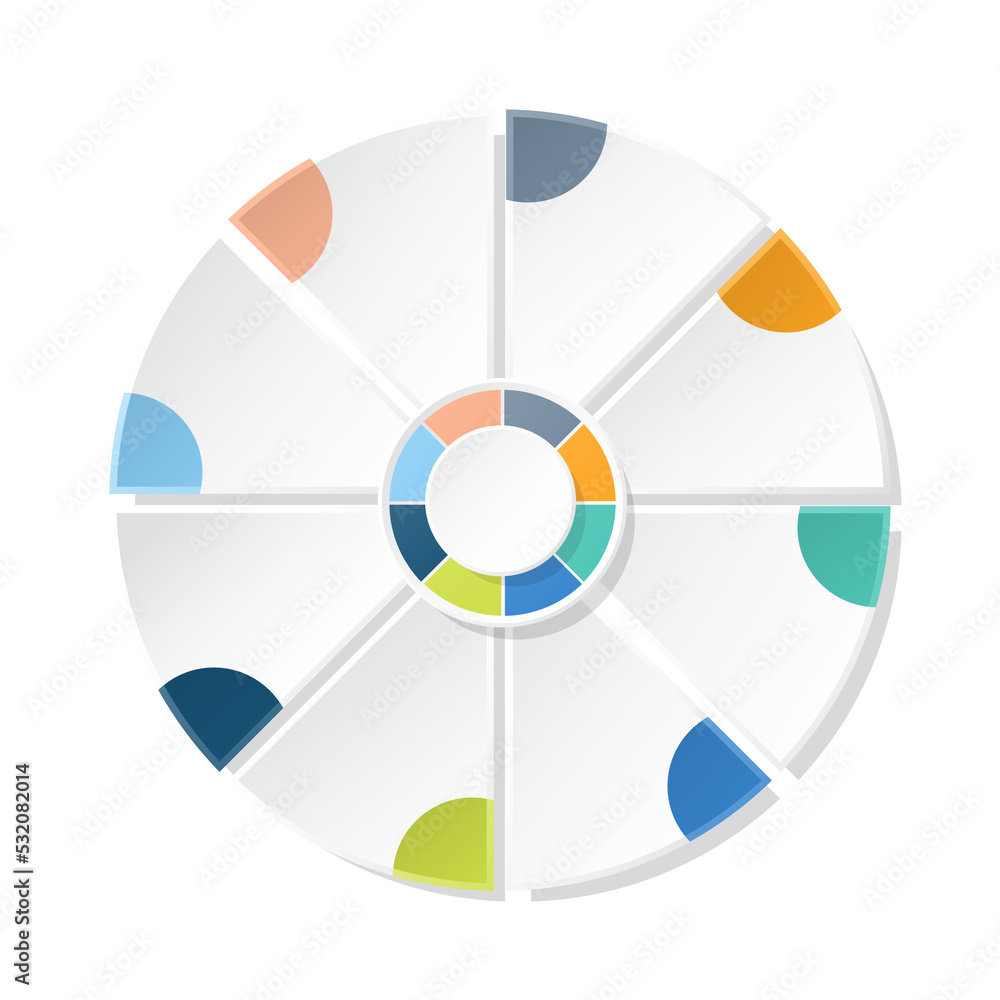 Basic circle infographic with 8 steps, process or options. Basic circle infographic with 8 steps, process or options.