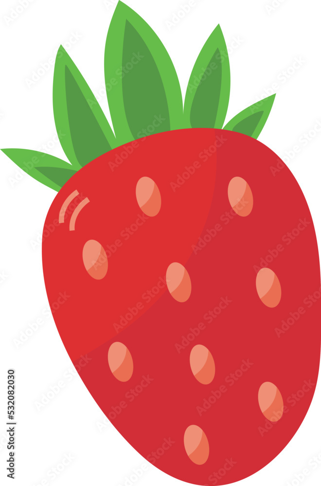 Strawberry With Leaves Strawberry With Leaves