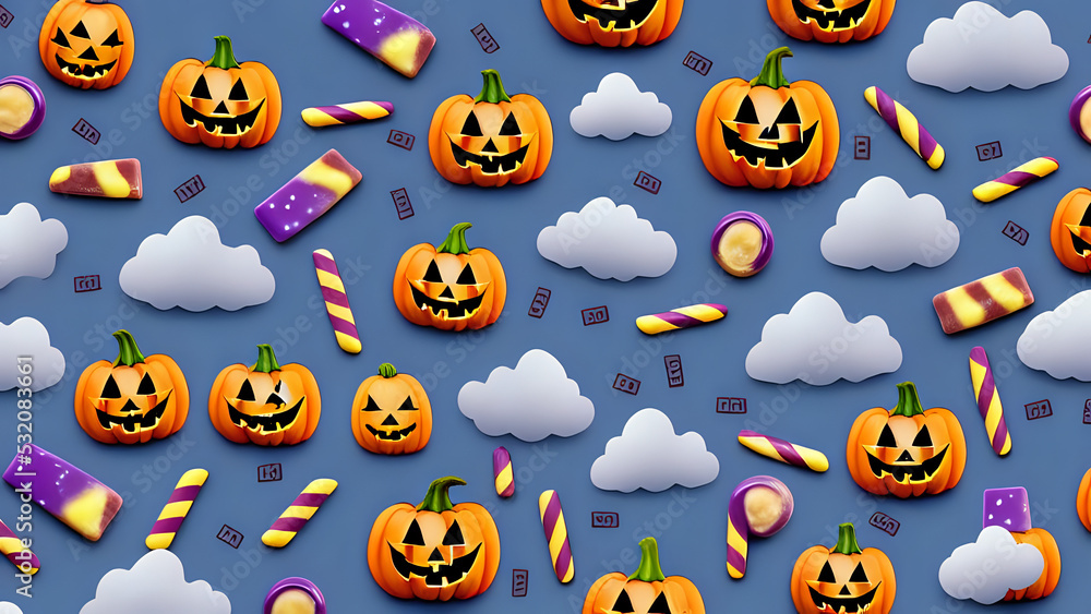 Obraz premium Halloween candy background