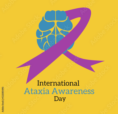 Vector graphic of international ataxia awareness day good for international ataxia awareness day celebration photo