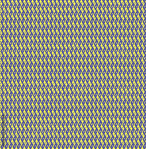 pattern with stripes and circles in blue and yellow colors in symmetry 