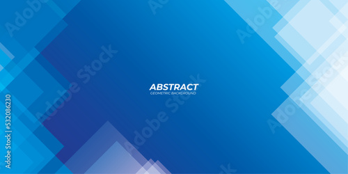 Abstract geometric background template. Abstract transparent white glass on dark blue background