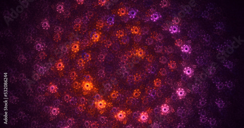 3D rendering abstract round light background