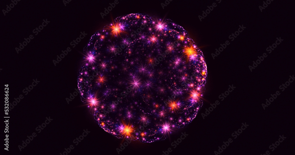 Obraz premium 3D rendering abstract round light background