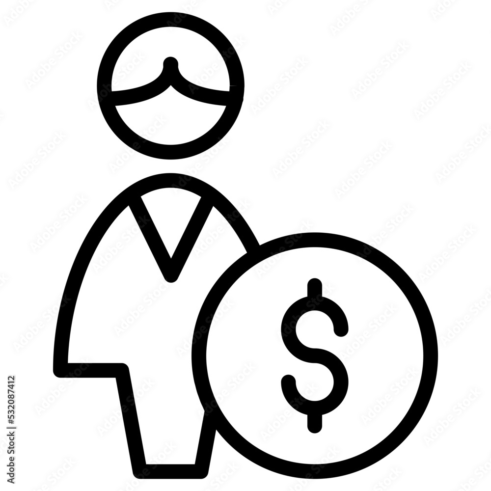 user with coin icon user with coin icon