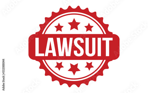 Lawsuit Rubber Stamp Seal Vector