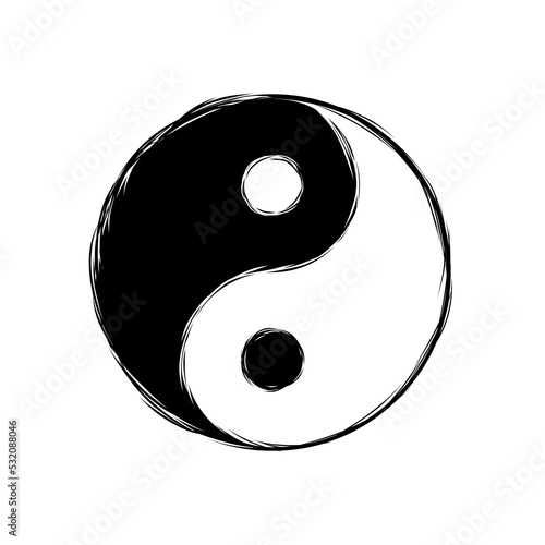 Yin Yang Symbol drawing style