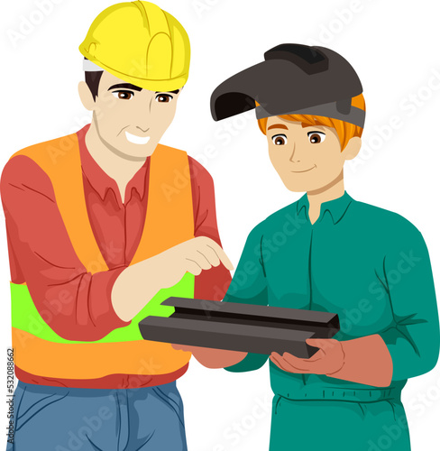 Teen Guy Welder Teacher Stu...