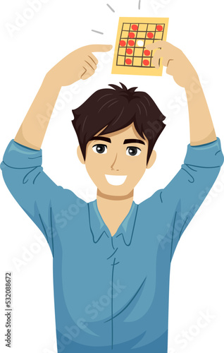 Teen Guy Winner Card Game I...