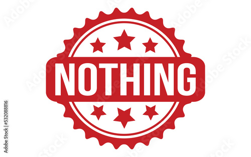 Nothing Rubber Stamp Seal Vector