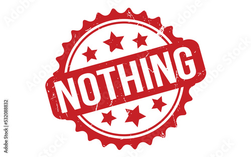 Nothing Rubber Stamp Seal Vector