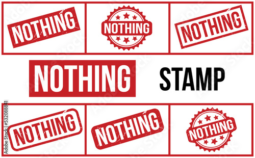 Nothing Rubber Stamp Seal Vector