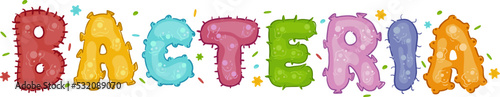Bacteria Lettering Illustration