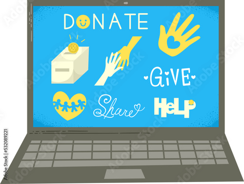 Laptop Online Advocacy Illu...