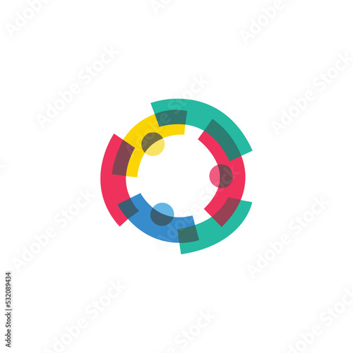people family together human unity chat bubble logo vector icon 