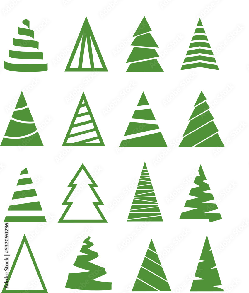 Obraz premium icons christmas tree, new year's card,christmas, logo