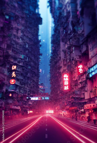 cyber city at night