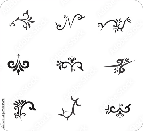 Beautiful vintage vector decorative elements and ornaments design