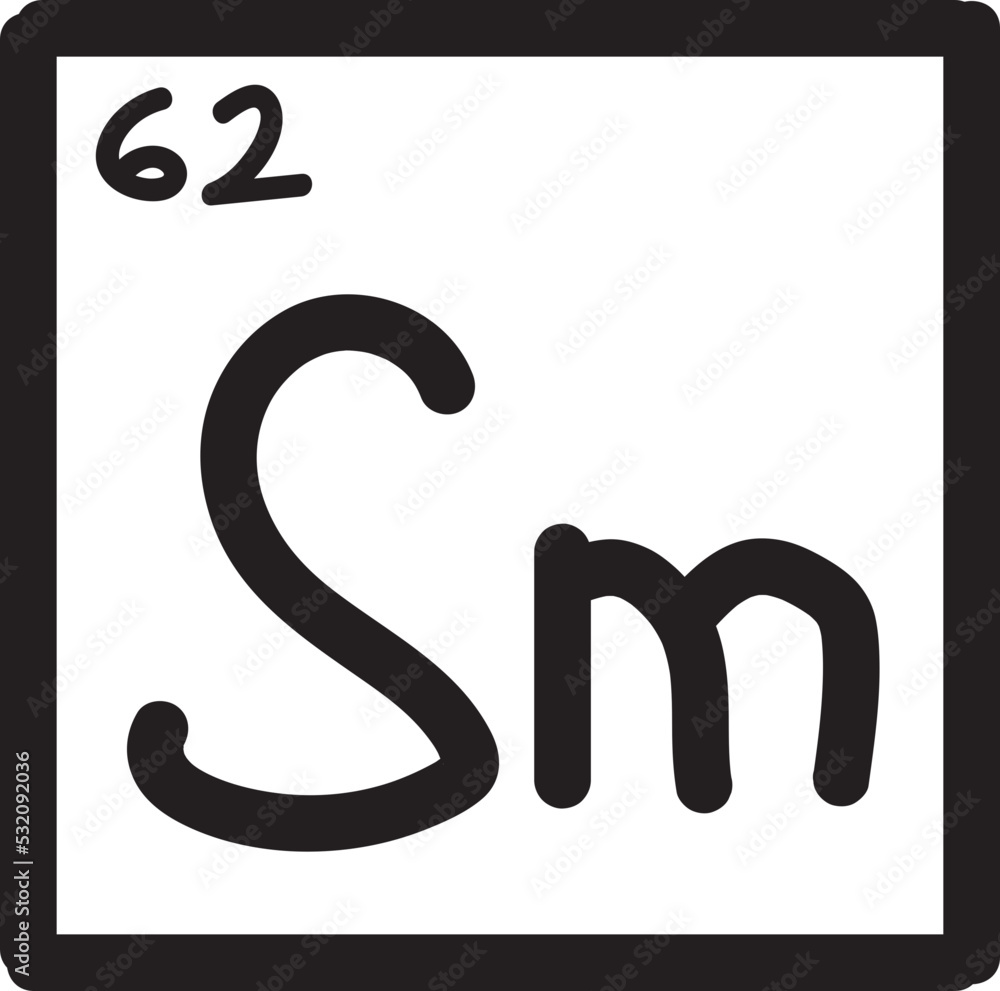 Fototapeta premium periodic table doodle icon