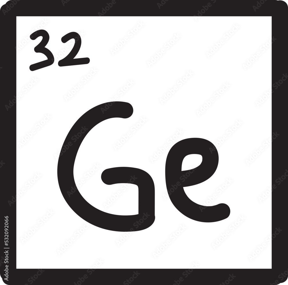 periodic table doodle icon