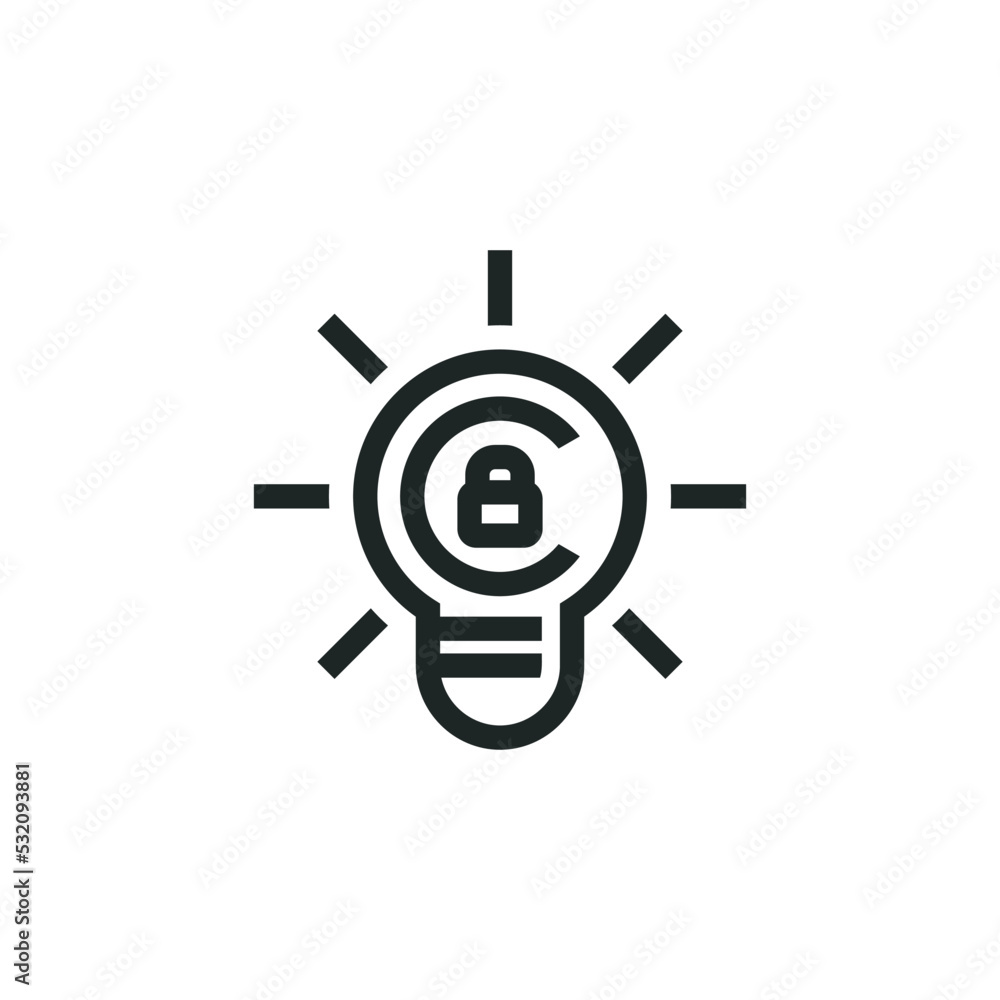 Intellectual property icon isolated on white background Intellectual property icon isolated on white background