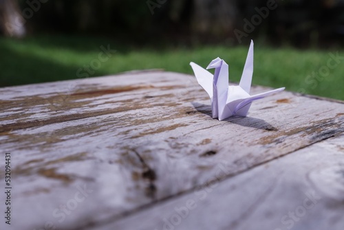 The origami bird is believed to be a sacred bird and a symbol of longevity, hope, good luck and peace.