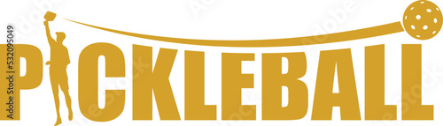 Premium editable vector file of pickleball logo best for your design mockup 