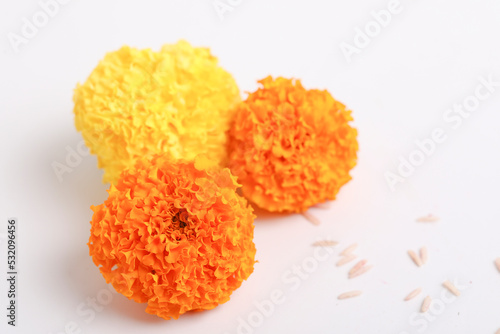 Marigold Flower for dasara Festival, Indian Festival flower decoration.