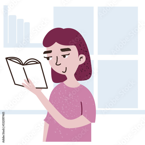 Morning routine illustration. 