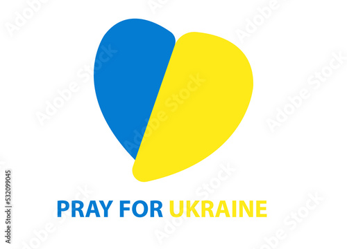 ukraine flag in heart shape.
Pray for Ukrainian peace.