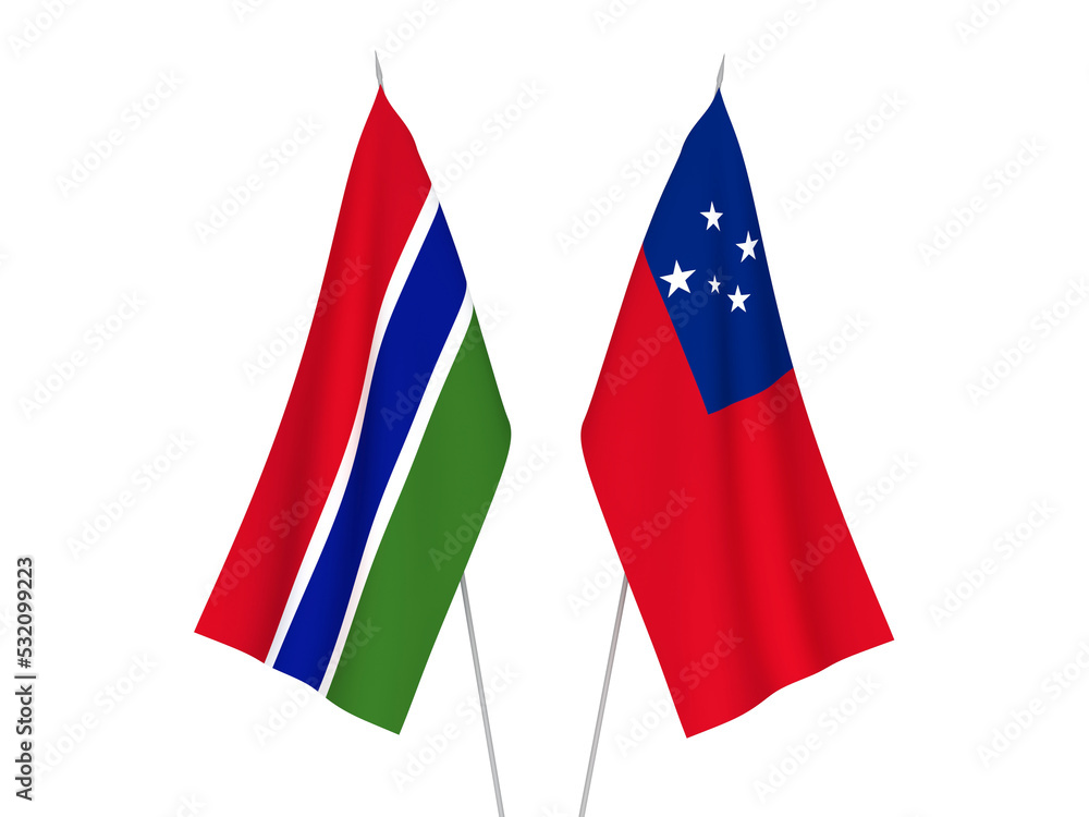 Republic of Gambia and Independent State of Samoa flags