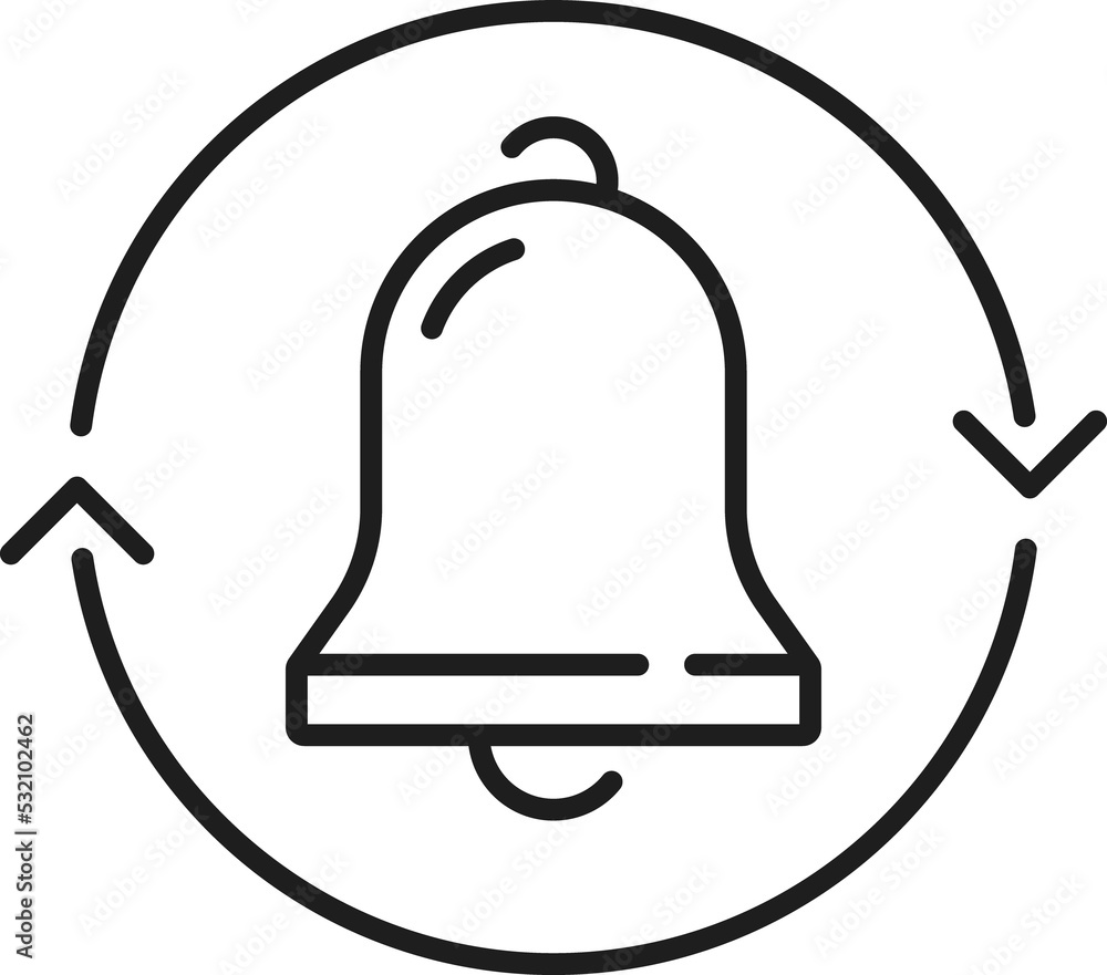 Bell reminder notification message alert sign icon Bell reminder notification message alert sign icon
