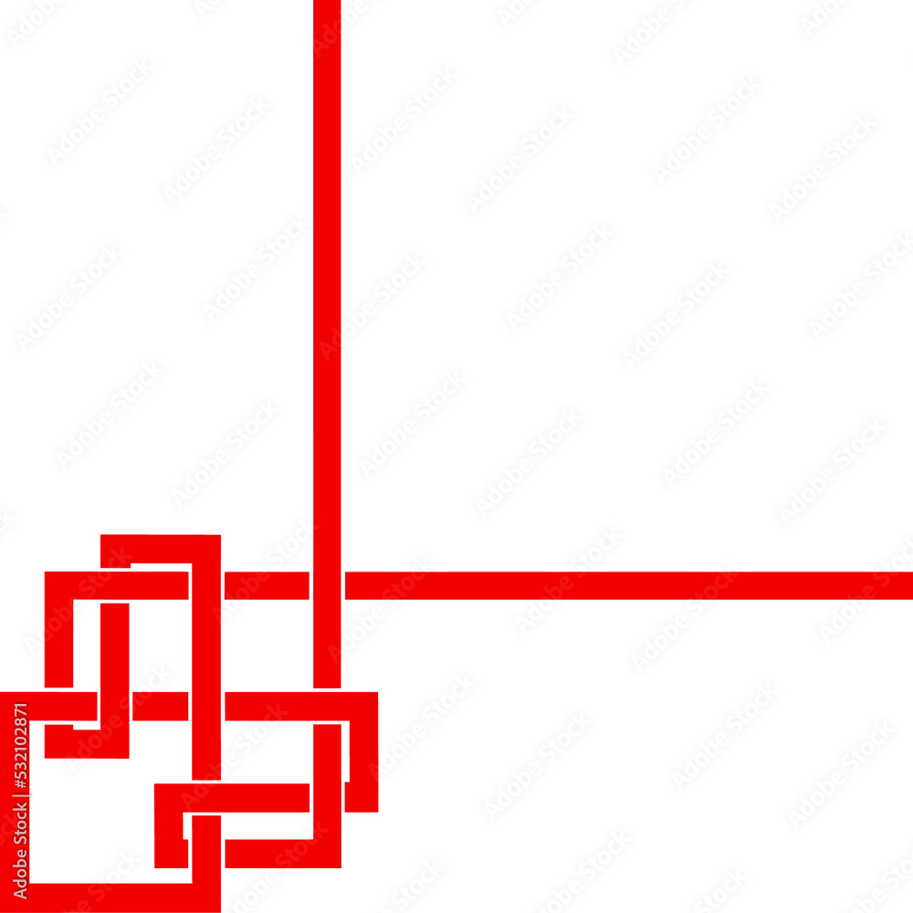 Decorative japanese border endless knot corner Decorative japanese border endless knot corner