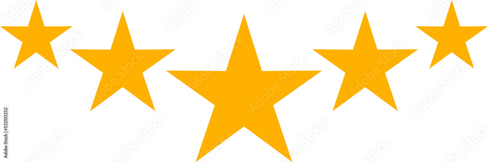 Five star ranking mark, best quality review rating Five star ranking mark, best quality review rating